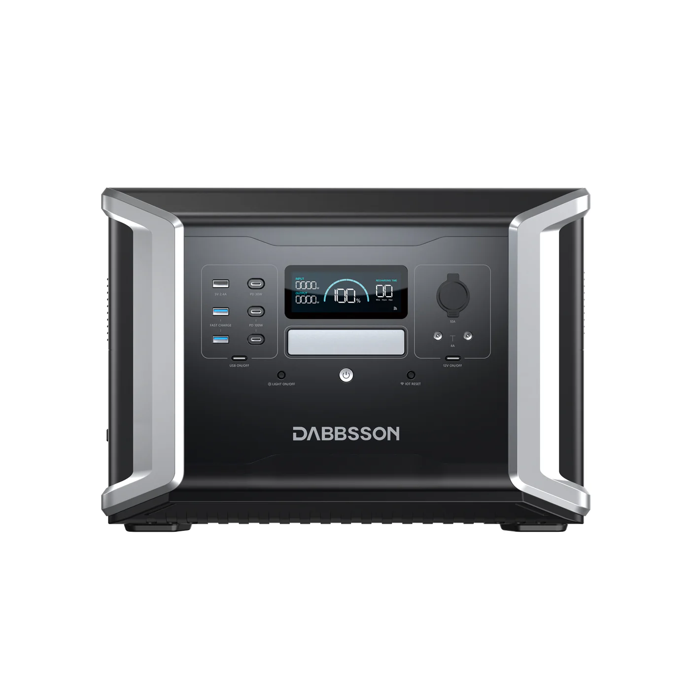 Dabbsson DBS1400 Pro Powerstation Frontansicht mit Display und USB-Anschlüssen